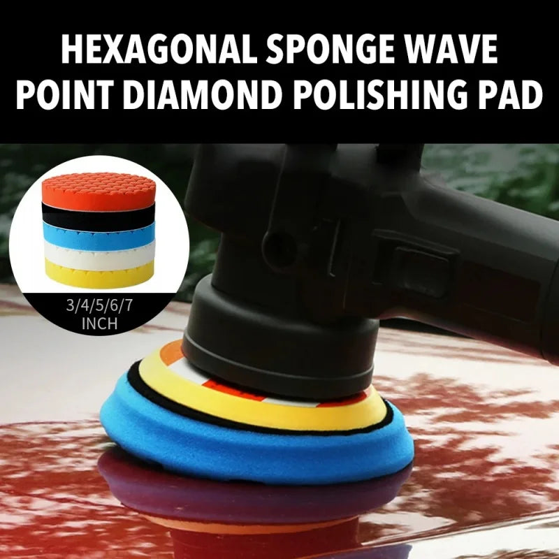 Car Polishing Pad Kit – 5 Foam Pads for Drill Polisher