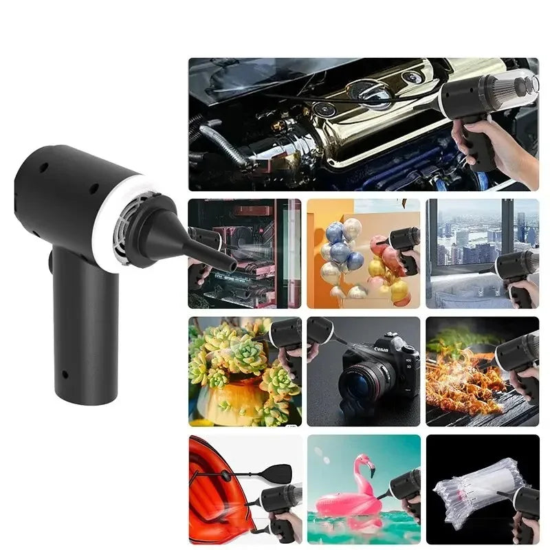 Cordless Mini Car Vacuum – 9,000Pa Wet & Dry