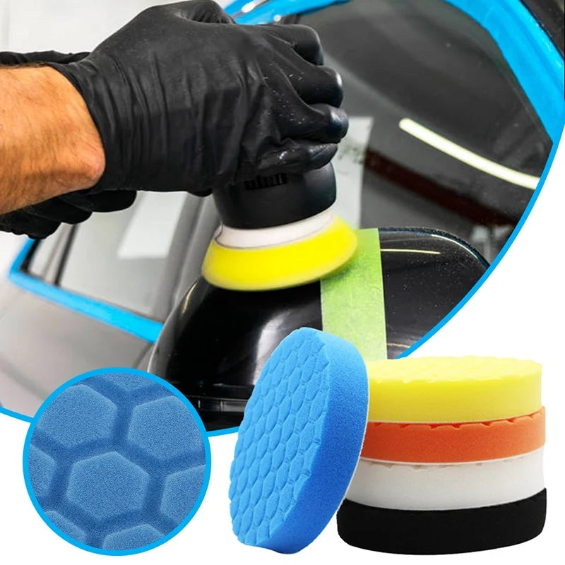 Car Polishing Pad Kit – 5 Foam Pads for Drill Polisher