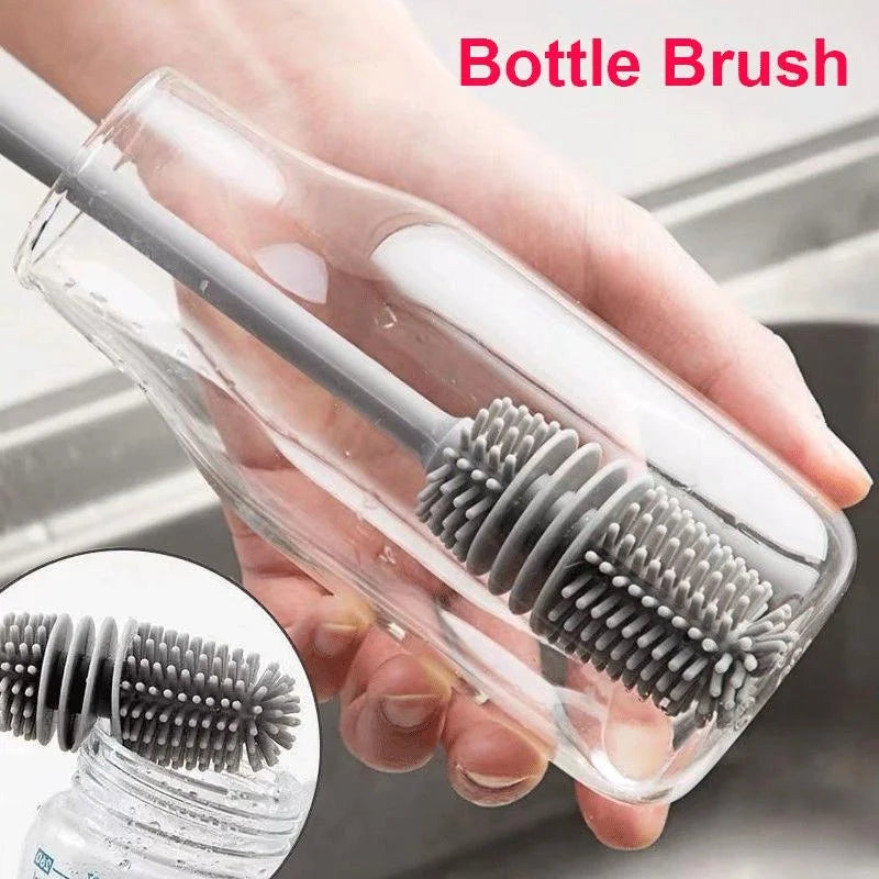 Silicone Long-Handle Bottle & Cup Brush