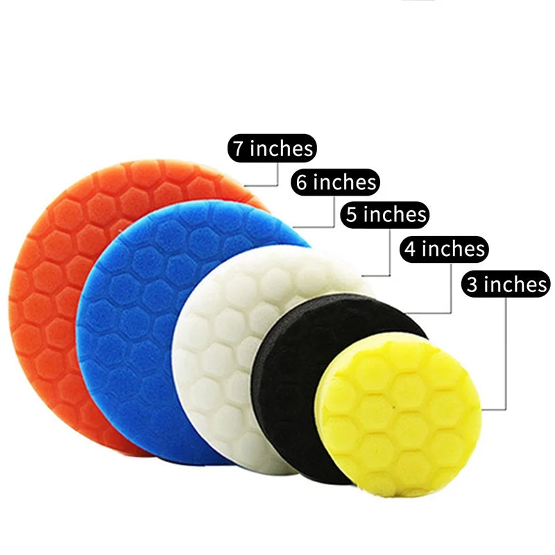 Car Polishing Pad Kit – 5 Foam Pads for Drill Polisher