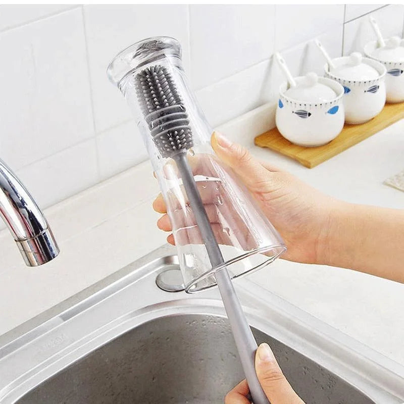 Silicone Long-Handle Bottle & Cup Brush