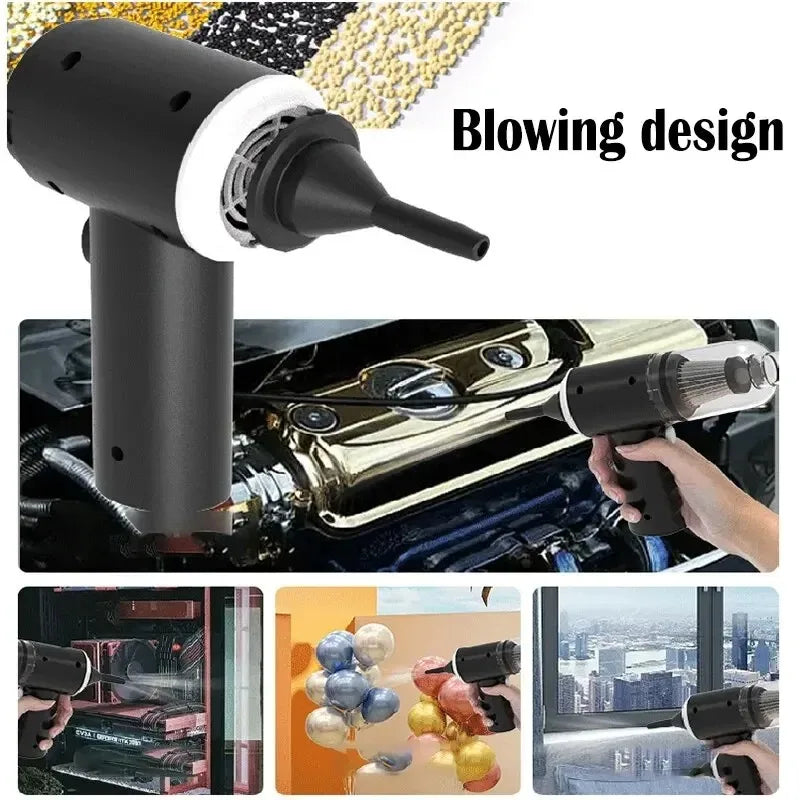 Cordless Mini Car Vacuum – 9,000Pa Wet & Dry