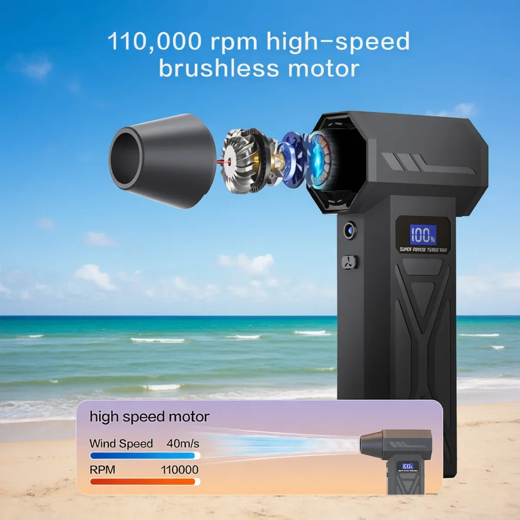 Turbo Jet Air Blower – 110,000 RPM, 4-Speed with LED